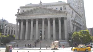 The Law & Order courthouse building at 60 Centre Street